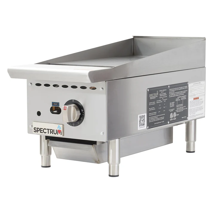 Spectrum Natural Gas Griddle with Thermostatic Controls / 12"