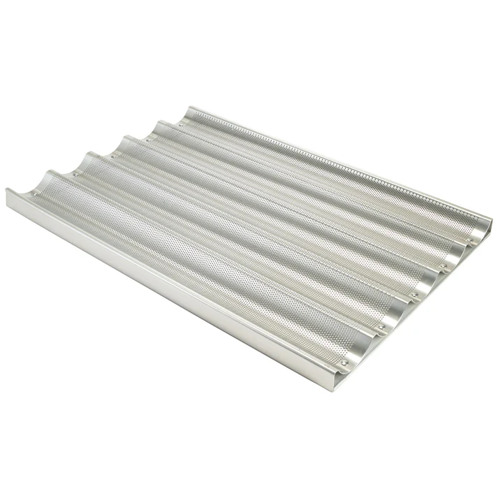 Channel Perforated Non-Stick Baguette Pan / 5Slots