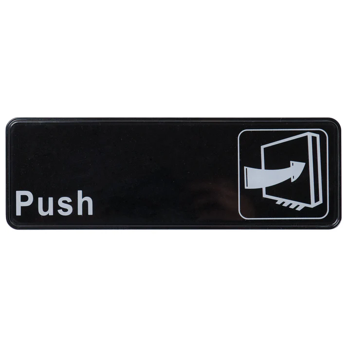 Information Signs 3"x 9" / Push