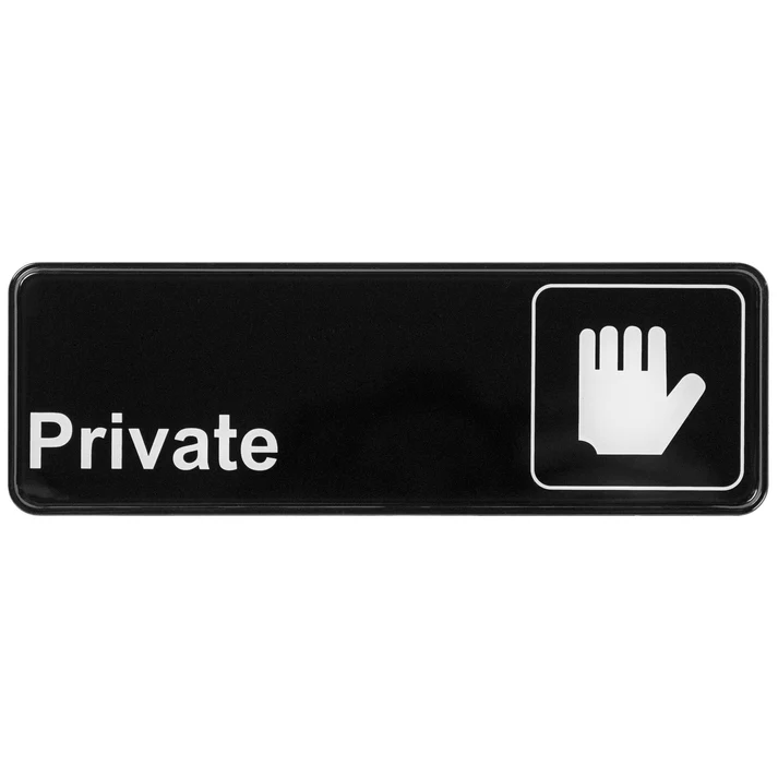 Information Signs 3"x 9" / Private