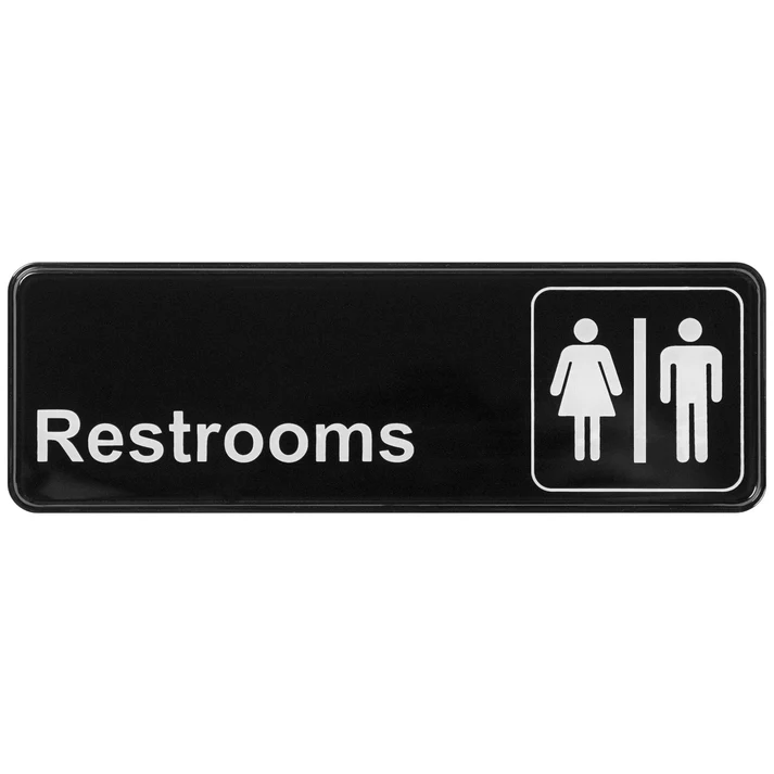 Information Signs 3"x 9" / Restrooms