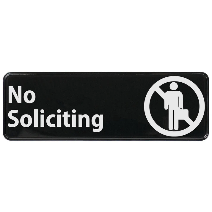 Information Signs 3"x 9" / No Soliciting