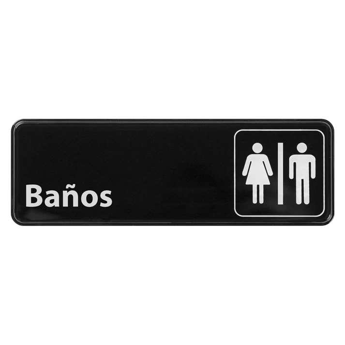 Information Signs 3"x 9" / Spanish Restrooms