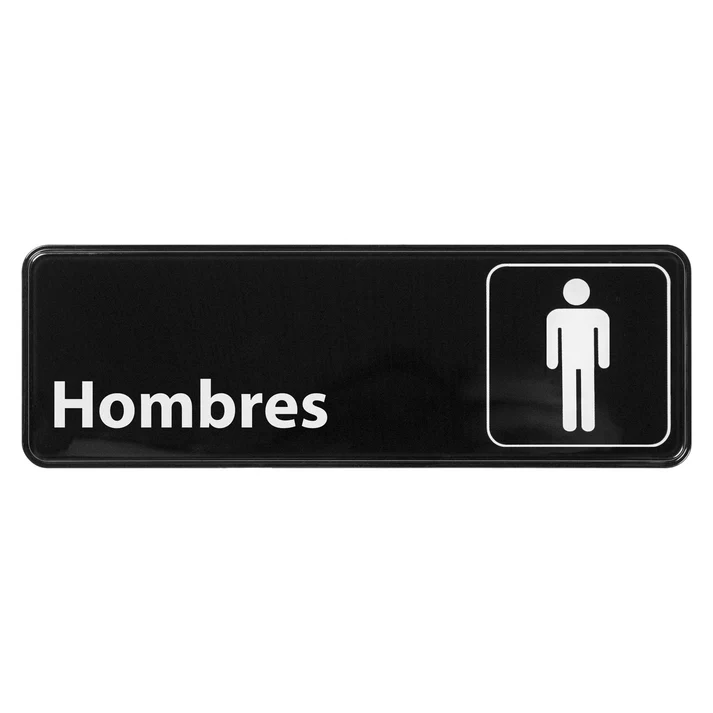 Information Signs 3"x 9" / Spanish Men