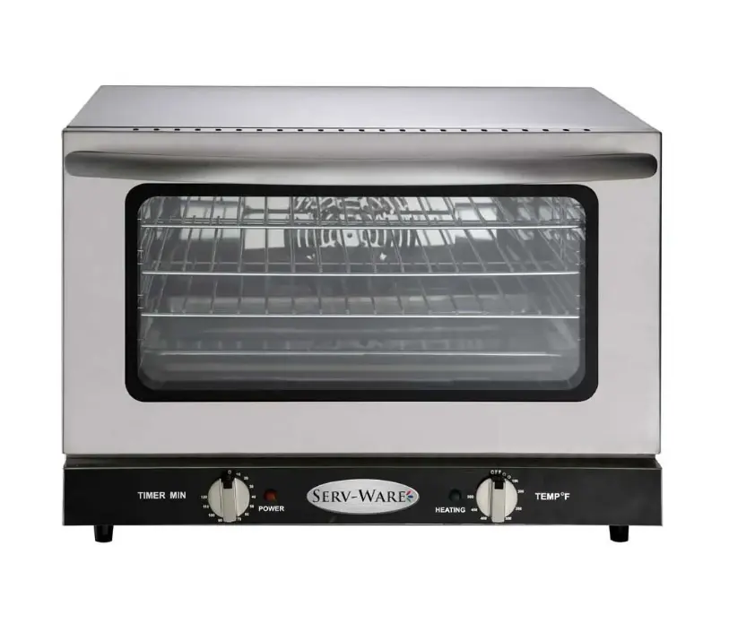Serv-Ware ECO-47 Countertop Electric Convection Oven, Half Size, (4) Racks, 120V 