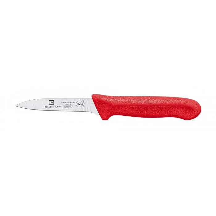 Paring Kinfe, 3-1/4" Blade, Red Polypropylene Handles, 2 Piece/Pack, German Steel, NSF