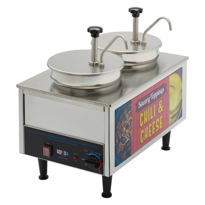 BenchmarkUSA "Chili & Cheese" Food Warmer - 2 Pumps