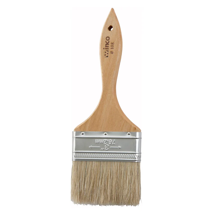Pastry/Basting Brush with Metal Ferrule - 3" Flat