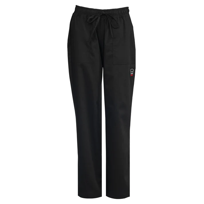 Women's Chef Pants, Black - Large
