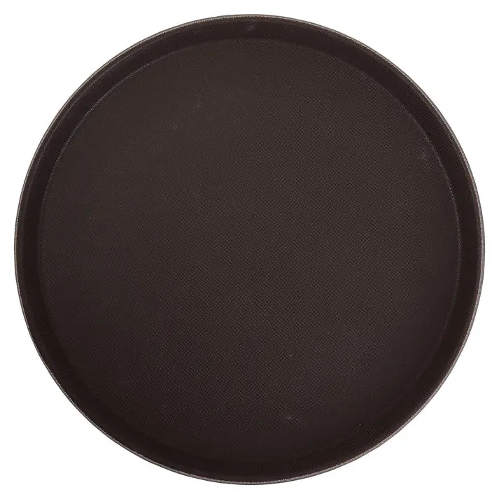 Easy-Hold 11" Round Rubber-Lined Plastic Tray