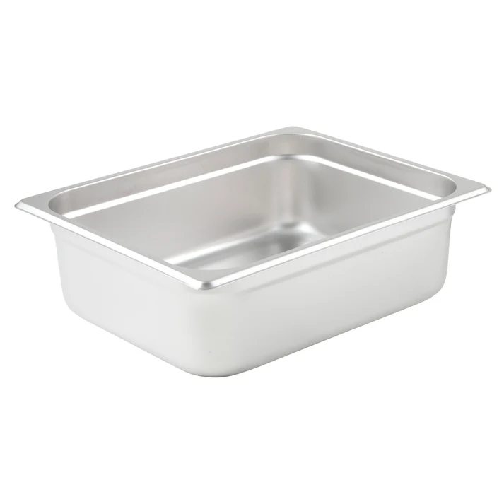 Anti-Jam Steam Pan, 23 Gauge Stainless Steel - Half, 4"
