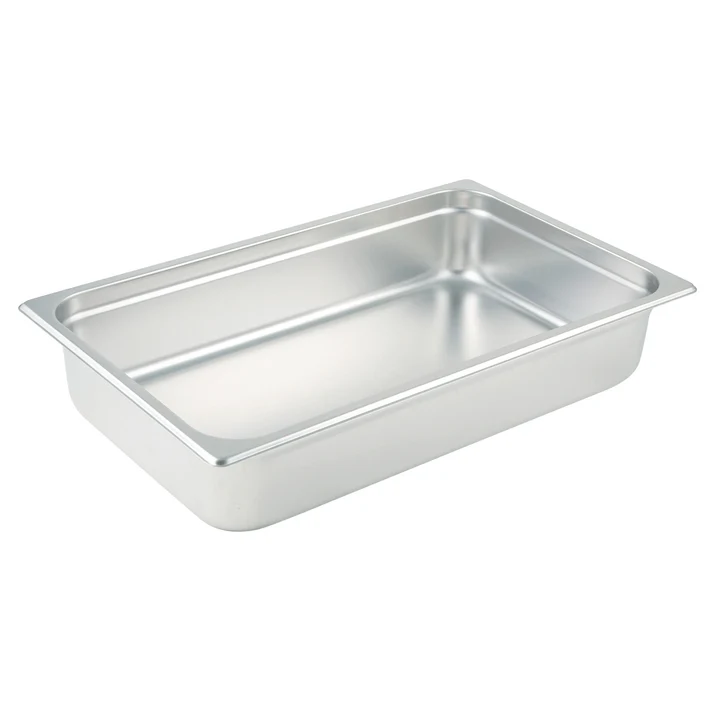 Anti-Jam Steam Pan, 23 Gauge Stainless Steel - Full, 4"