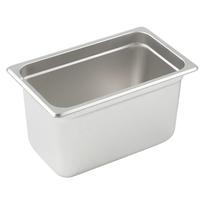 Anti-Jam Steam Pan, 24 Gauge Stainless Steel - 1/4, 6"