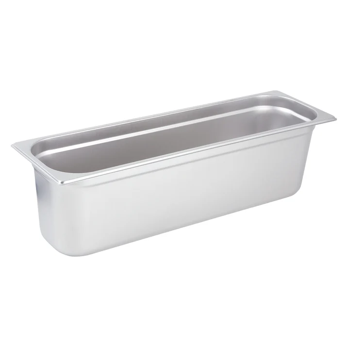 Anti-Jam Half Long Steam Pan, 25 Gauge Stainless Steel - 6"