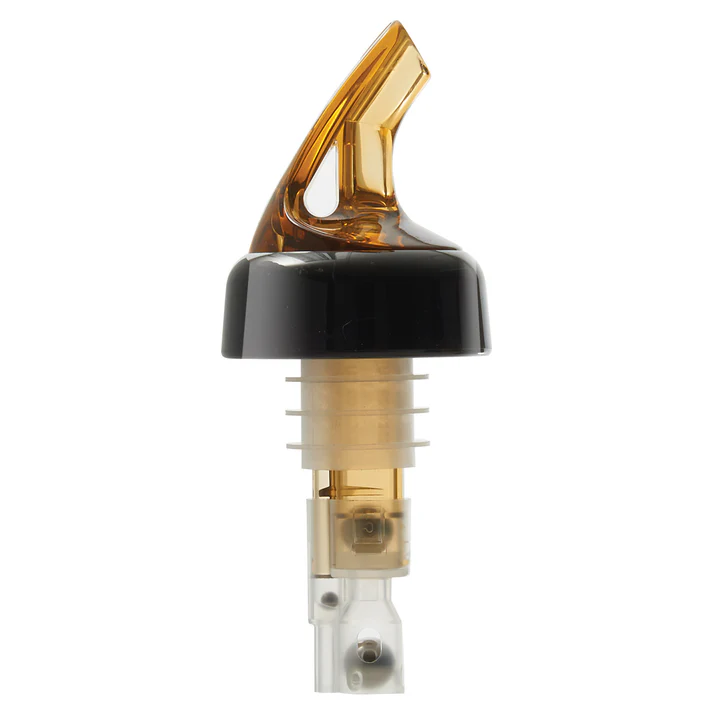 Bar Maid 5 oz Wine Pourer, Amber with Black Collar