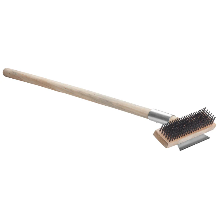 Pizza Oven Wire Brush with Metal Scraper