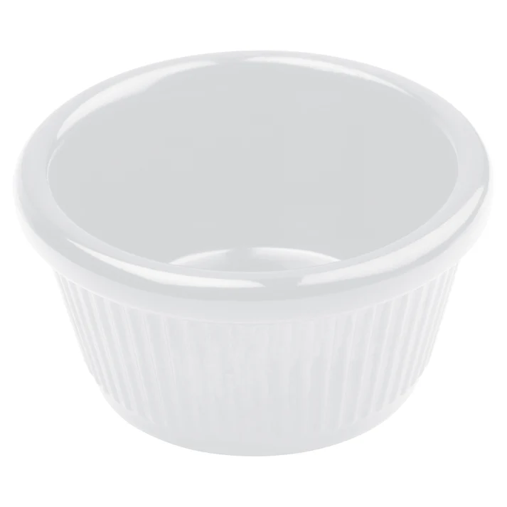 Melamine Ramekin, Fluted - White, 3 oz
