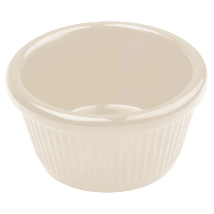 Melamine Ramekin, Fluted - Bone, 3 oz