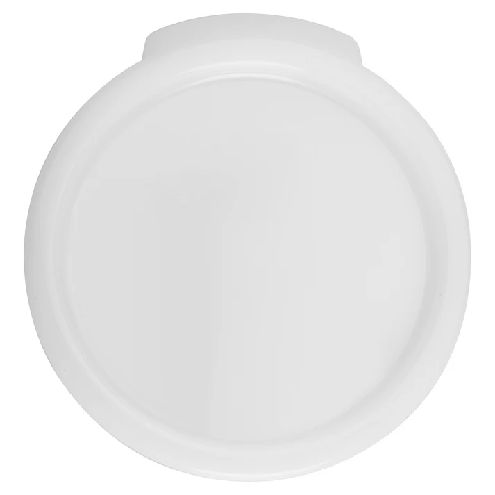Cover for Round Storage Container, White, Polypropylene - 12 | 18 | 22 Quart