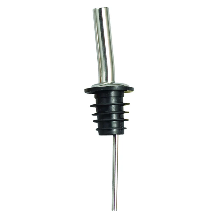 Metal Pourers, Jet Spout, Black Plastic Stopper