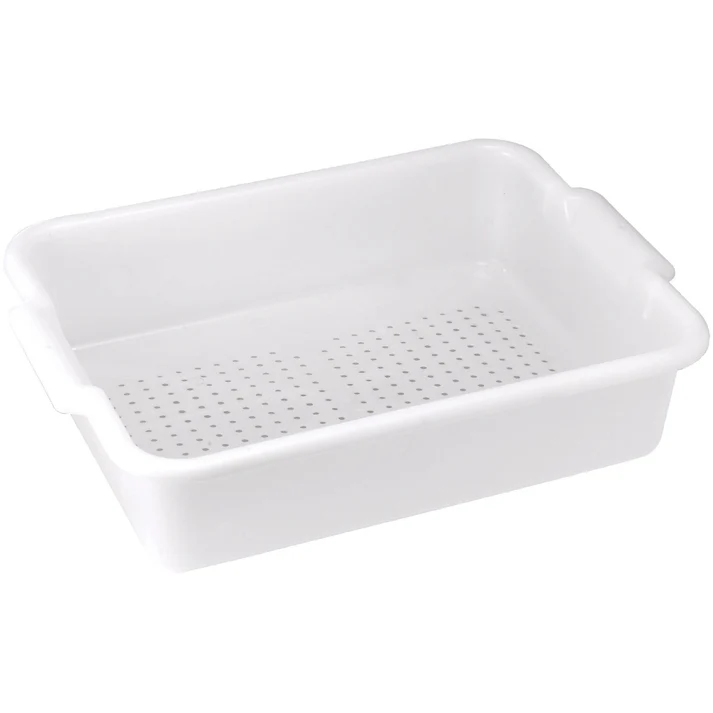  Heavyweight Polypropylene Bus Box, Perforated - White
