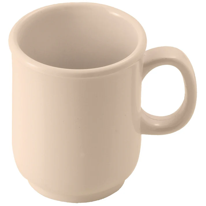 Melamine 8 oz Boulbous Mugs - Tan