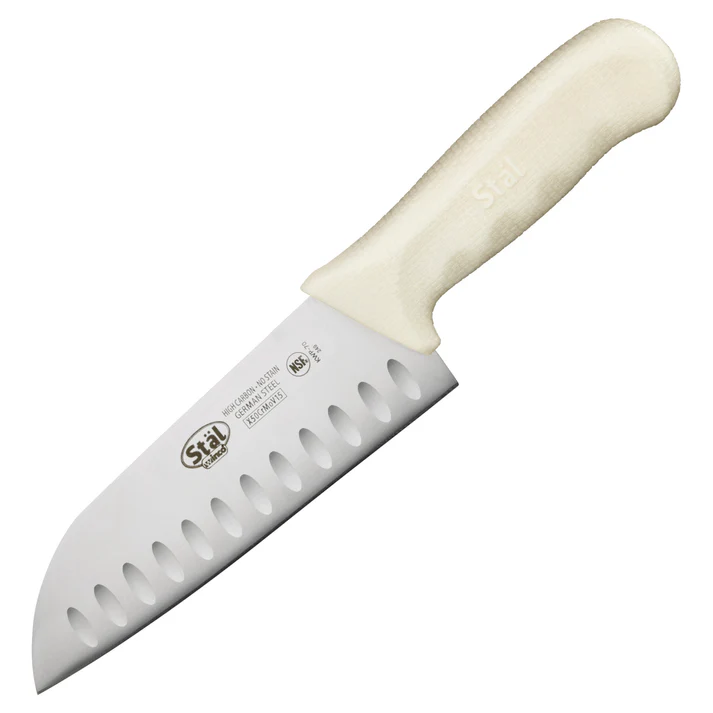 7" Santoku Knife, White PP Hdl