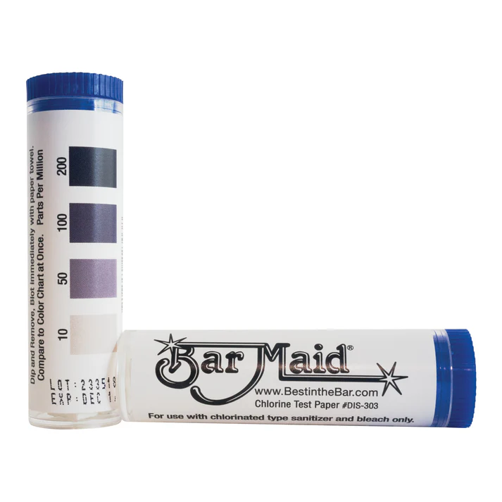 Bar Maid Chlorine Strips in Vial