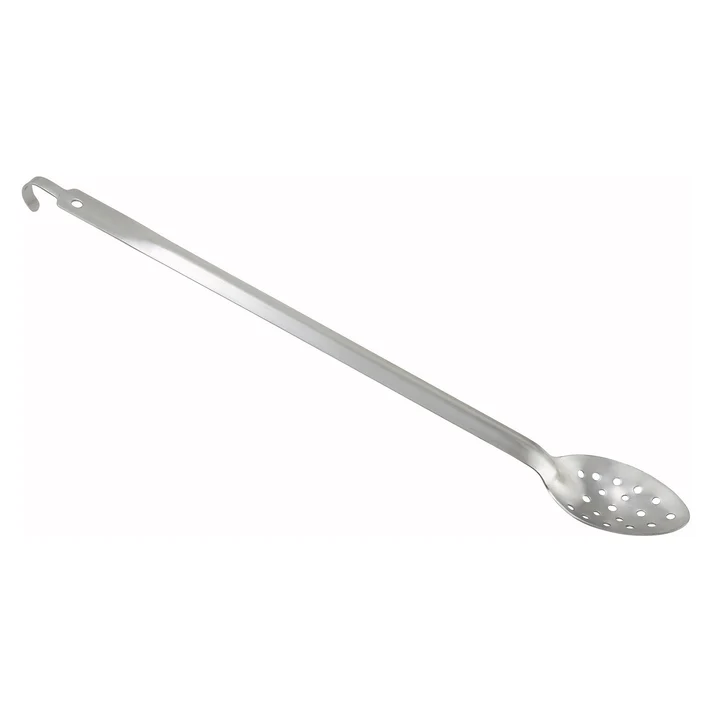 21" Heavy-Duty Basting Spoon with Hook, 2mm - Perforated