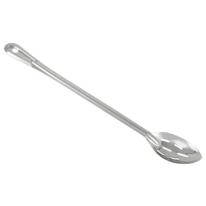  Winco Prime One-piece Stainless Steel Basting Spoon, NSF - Slotted, 18"
