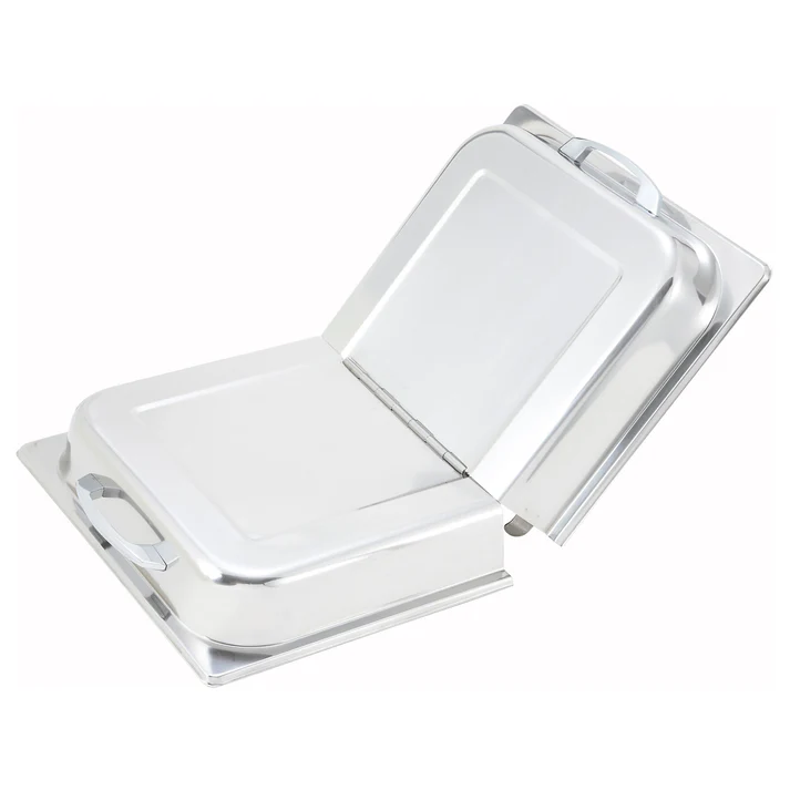 Stainless Steel Full-Size Hinged Dome Cover with Dual Handles