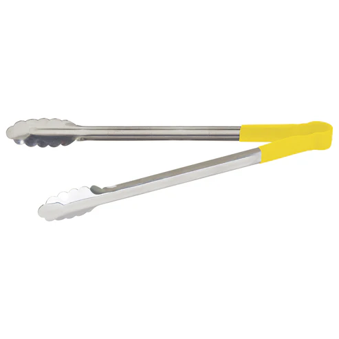 Heat Resistant Heavy-Duty Utility Tongs with Polypropylene Handle - 16", Yellow