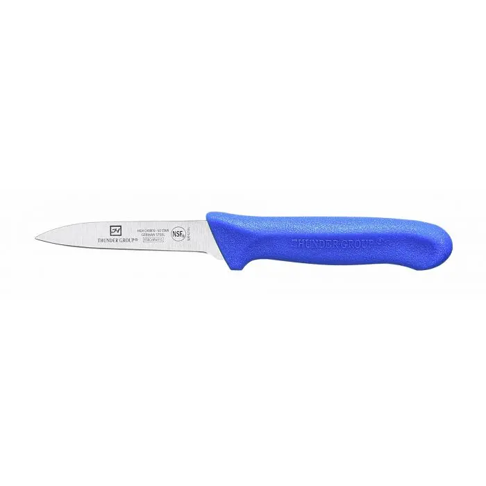 Paring Kinfe, 3-1/4" Blade, Blue Polypropylene Handles, 2 Piece/Pack, German Steel, NSF