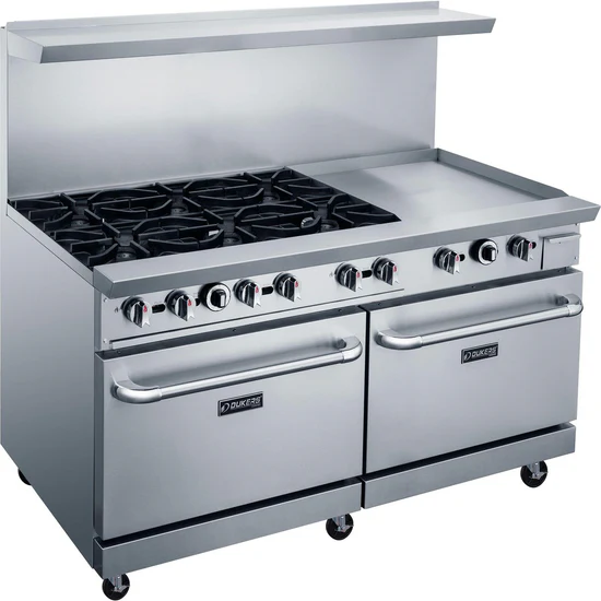 60" Gas Range with Six (6) Open Burners & 24" Griddle