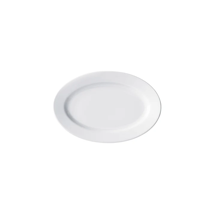 Birkhall Oval Platter With Rolled Edge, White Porcelain, + / 11-3/4" L