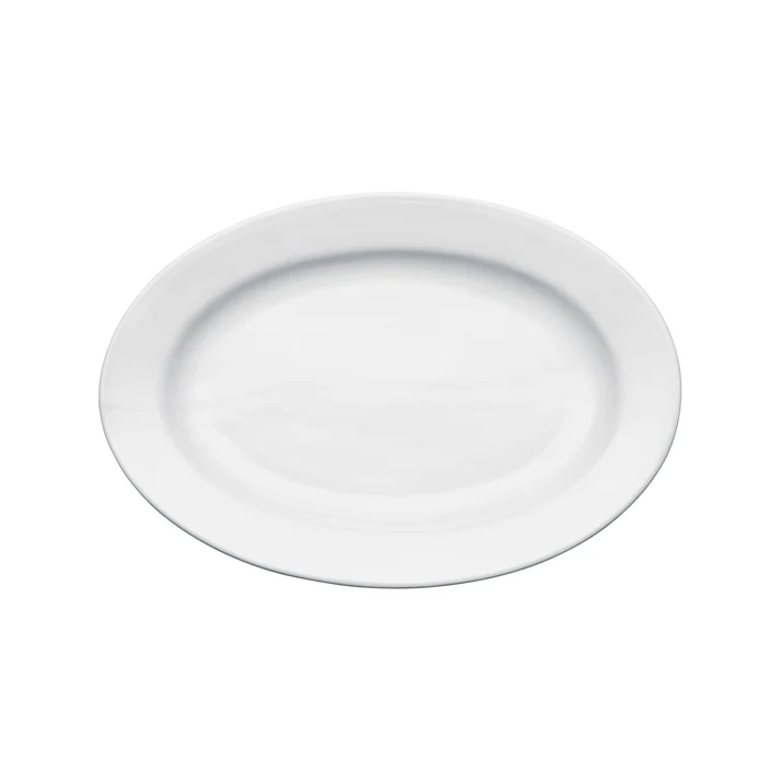 Birkhall Oval Platter With Rolled Edge, White Porcelain, + / 16" L