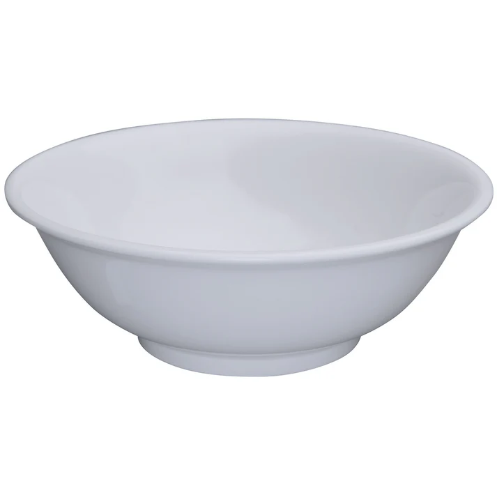 Melamine 41 oz Rimless Bowls - Tan / white