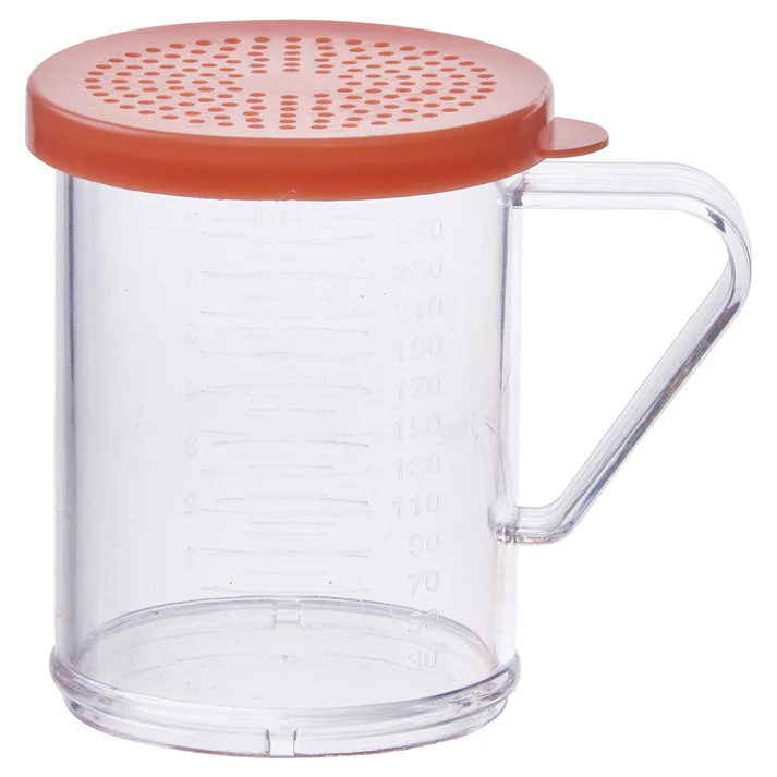 10 oz Dredge Set with 4 Colored Snap-On Lids / Rose