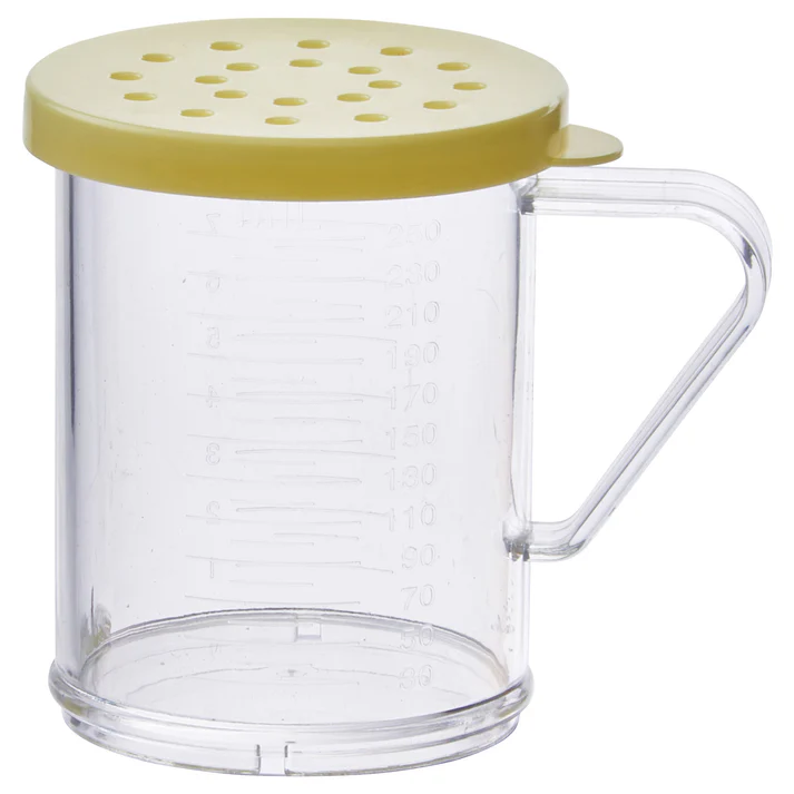 10 oz Dredge Set with 4 Colored Snap-On Lids / Yellow
