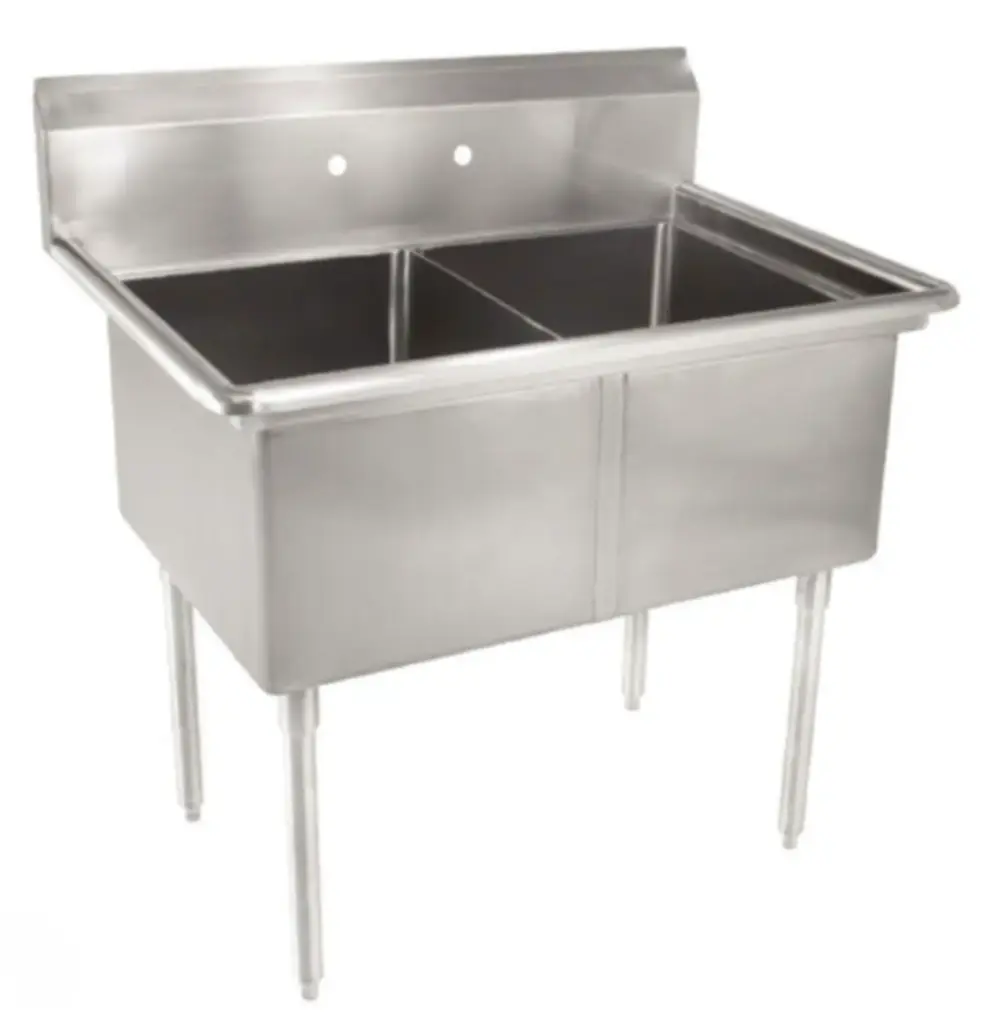 Two-Compartment Sink L&J / LJ1014-2 / No Drainboard