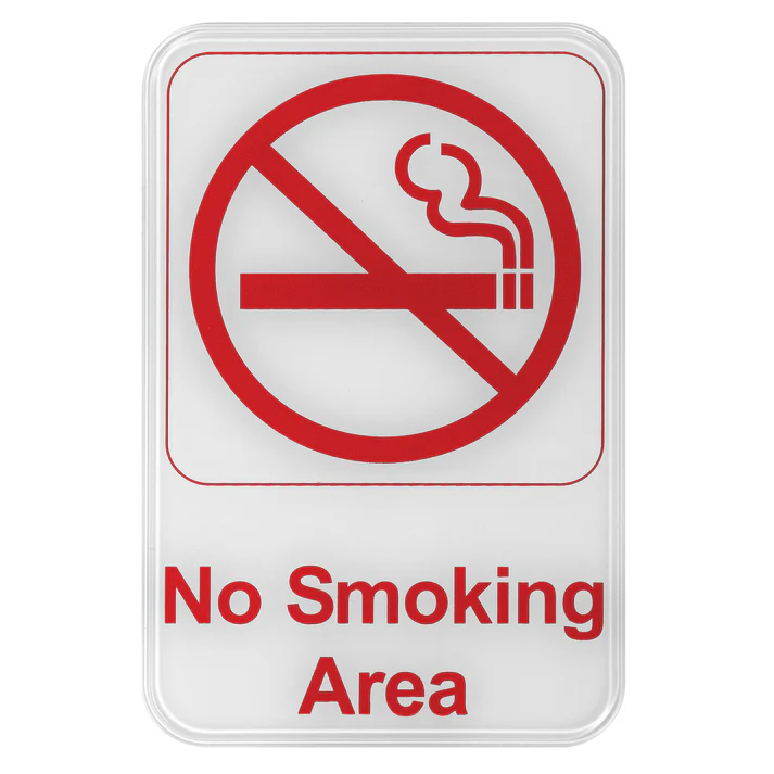 Information Signs 6"x 9" / No Smoking Area
