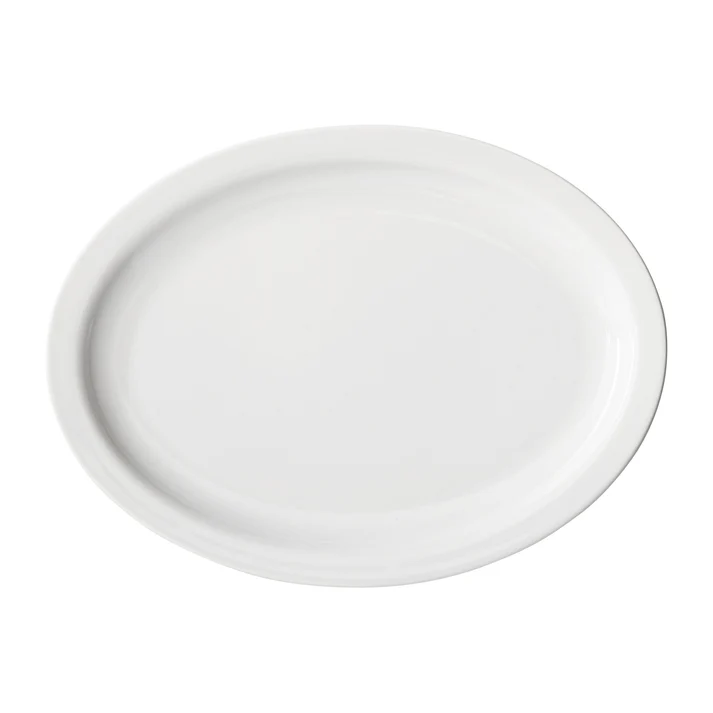  Birkhall Oval Platter with Narrow Rim, White Porcelain, 12 Pieces/Case / 13" L