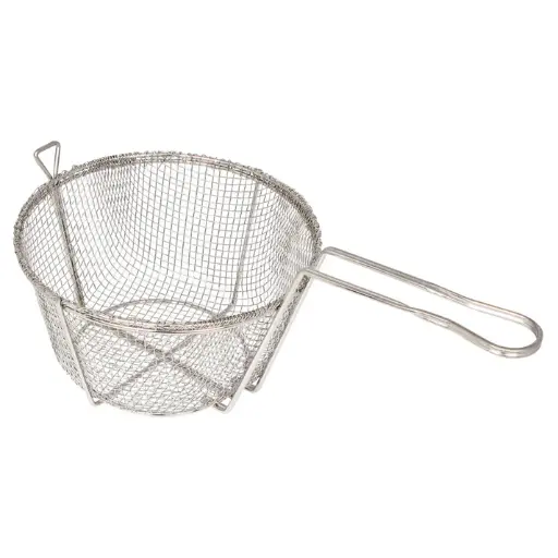 [FBR-8] Round 4mm Mesh Wire Fry Basket - 8-1/2"