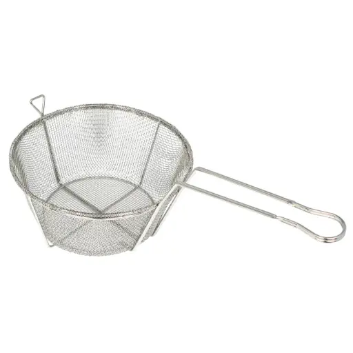 [FBRS-8] Round 6mm Mesh Wire Fry Basket - 8-11/16" Dia