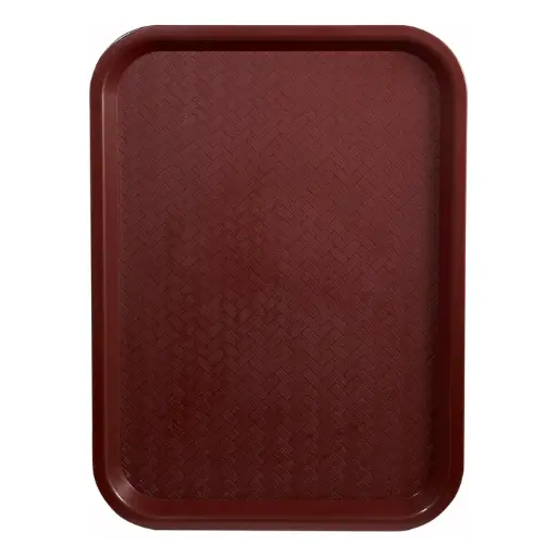 [FFT-1014U] High Quality Plastic Cafeteria Tray - 10" x 14", Burgundy