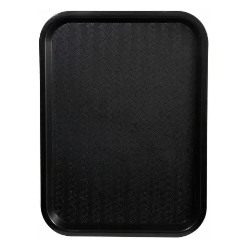 [FFT-1418K] High Quality Plastic Cafeteria Tray - 14 x 18, Black