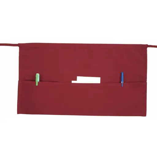 - 3-Pocket Waist Apron - Burgundy
