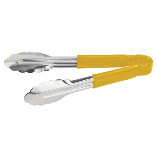 [UT-9HP-Y] Heavy-Duty Utility Tongs with Plastic Handle - 9", Yellow