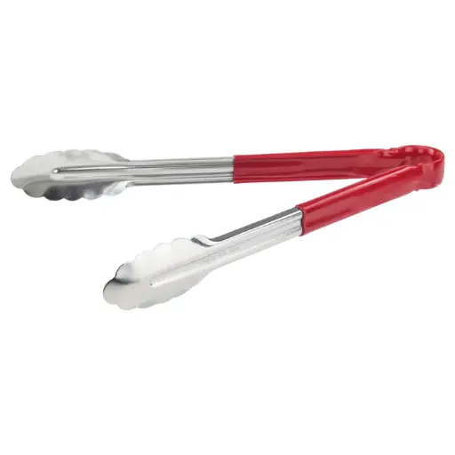 [UT-12HP-R] Heavy-Duty Utility Tongs with Plastic Handle - 12", Red
