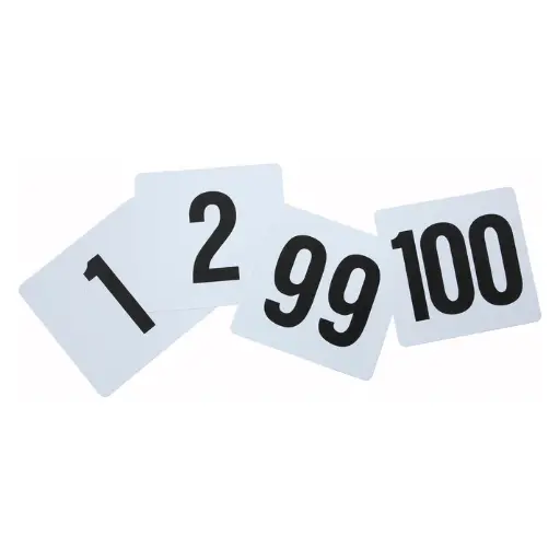 [TBN-100]  Plastic Table Numbers, 1-100